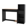 Conjunto de Escritório 2 Peças Smart Office Mesa e Armário Livreiro - Preto e Cedro - 4