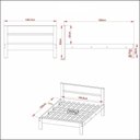 Ver imagem 6 de Cama De Casal Para Colchão 138 X 188 Cm Multimóveis Vcr35009 Amêndoa/Branco Amêndoa/Branco