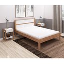 Ver imagem 2 de Cama De Casal Para Colchão 138 X 188 Cm Multimóveis Vcr35009 Amêndoa/Branco Amêndoa/Branco