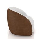 Ver imagem 7 de Kit 2 Poltronas Decorativas Jenny Base Giratória em Metal Preto Bouclê Branco/marrom G45 - Gran Belo