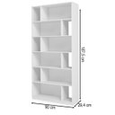 Ver imagem 4 de Estante Livreiro Home Office 90x187,5cm com 12 Nichos Branco BE44