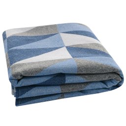 Tapete Para Sala ou Quarto 1,00M x 1,32M Antiderrapante Miami Ladrilhos Azul - 4