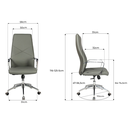 Ver imagem 6 de Cadeira de Escritório Executiva Paris Cinza