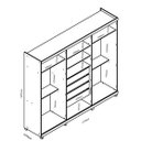 Ver imagem 4 de Guarda Roupa 2,73 Gelius Absolut New 6 Portas com Pés Naturale/off White - Mdf