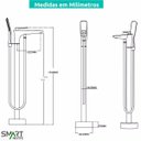 Ver mais imagens de Misturador Monocomando de Piso para Banheira Cromado