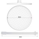 Ver imagem 6 de Chuveiro Ducha Fria Redondo 22cm Branco + Suporte de Canto Porta Shampoo Branco + Veda Rosca