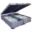 Ver imagem 3 de Cama Box Baú Casal Bipartido Suede Cinza Emth 138x188x40