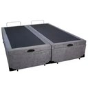Ver imagem 4 de Cama Box Baú Casal Bipartido Suede Cinza Emth 138x188x40
