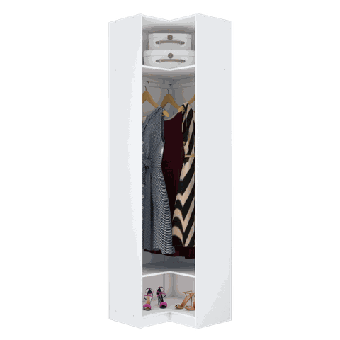 MÓDULO CLOSET CANTO CABIDEIRO E MALEIRO M422.B MUNDI MOVEIS
