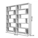 Ver imagem 3 de Estante para Livros 10 Prateleiras Branco Bke 260 - Brv