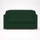 Ver imagem 4 de Kit Namoradeira + 4 Poltronas Decorativas para Sala Mila Suede Cores Pé de Plastico Cromado