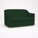 Ver imagem 5 de Kit Namoradeira + 4 Poltronas Decorativas para Sala Mila Suede Cores Pé de Plastico Cromado