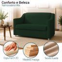 Ver mais imagens de Kit Namoradeira + 4 Poltronas Decorativas para Sala Mila Suede Cores Pé de Plastico Cromado