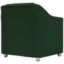 Ver imagem 2 de Kit Namoradeira + 4 Poltronas Decorativas para Sala Mila Suede Cores Pé de Plastico Cromado