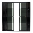 Ver imagem 1 de Porta Balcão Alumínio 6F.210 x 200 V.Liso Preto Brimak