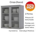Ver imagem 5 de Cozinha Modulada 9 Pecas 240cm Ce856 Americana Henn Cinza Nature