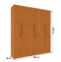 Ver imagem 2 de Guarda Roupa Bariloche 6 Portas 4 Gavetas Cinamomo - TCIL Móveis