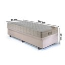 Ver imagem 4 de Base Box Baú 88x188 Suede com Colchão Airtech Ortobom Molas Ensacadas