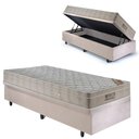 Ver imagem 6 de Base Box Baú 88x188 Suede com Colchão Airtech Ortobom Molas Ensacadas