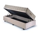 Ver imagem 2 de Base Box Baú 88x188 Suede com Colchão Airtech Ortobom Molas Ensacadas