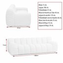 Ver imagem 2 de Sofá Nellow 2 Lugares 180cm Bouclé Off White - Sallar Home