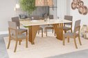 Ver imagem 1 de Mesa de Jantar Adriana 200 C. Vidro 6 Cad. Milla Amendoa - Henn