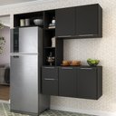 Ver imagem 1 de Cozinha Compacta com Armário e Balcão Mp2005 Sofia Multimóveis Preta