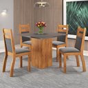 Ver imagem 1 de Mesa de Jantar 4 Lugares Vinhedo Mel/cinza/grafite - Viero Móveis