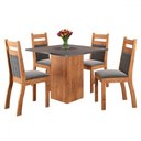 Ver imagem 2 de Mesa de Jantar 4 Lugares Vinhedo Mel/cinza/grafite - Viero Móveis
