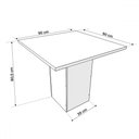 Ver imagem 4 de Mesa de Jantar 4 Lugares Vinhedo Mel/cinza/grafite - Viero Móveis