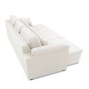Ver mais imagens de Sofá Retrátil Manual Sala de Estar Nolan Bipartido 257cm Conforto Premium em Couro Branco G58 - Gran