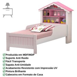 Cama Infantil Casinha de Princesa com Colchão - 3
