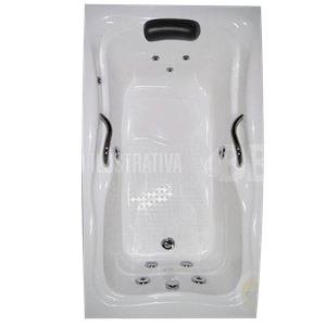 Banheira Retangular Maresias COMPLETA com hidro em acrílico  110V