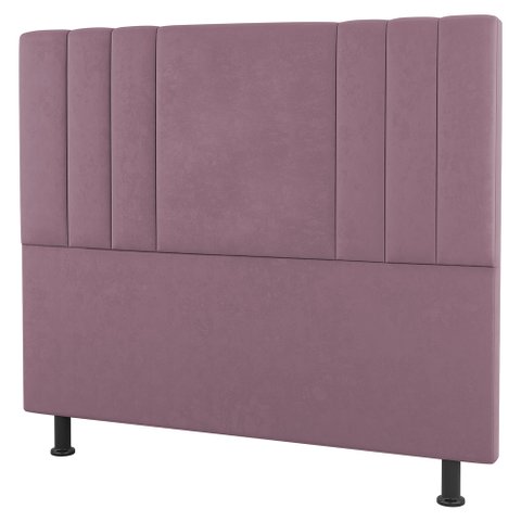 Cabeceira Cama Box Solteiro Grace 90cm Suede Rosé - Desk Design