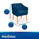 Ver imagem 7 de Kit com 2 Cadeiras Poltrona para Sala Moderna e Confortável Mila Suede