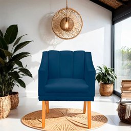 Kit com 2 Cadeiras Poltrona para Sala Moderna e Confortável Mila Suede - 2