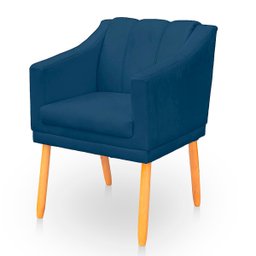 Kit com 2 Cadeiras Poltrona para Sala Moderna e Confortável Mila Suede - 6