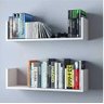 Kit 2 Prateleiras Decoração Casa Quarto 60x20cm MDF Branco Multiuso Livros Revistas - GRUMOBILE - 1
