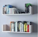 Ver imagem 1 de Kit 2 Prateleiras Decoração Casa Quarto 60x20cm MDF Branco Multiuso Livros Revistas - GRUMOBILE