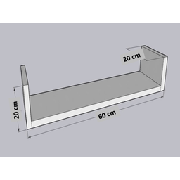 Kit 2 Prateleiras Decoração Casa Quarto 60x20cm MDF Branco Multiuso Livros Revistas - GRUMOBILE - 3