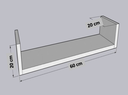 Ver imagem 3 de Kit 2 Prateleiras Decoração Casa Quarto 60x20cm MDF Branco Multiuso Livros Revistas - GRUMOBILE