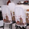 Kit 12 Capas de Cadeira + Toalha de Mesa + Cortina Sala de Jantar Cozinha Dos Sonhos Completa Cappuc - 2