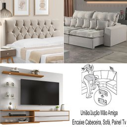 12 Pares Conector Cabeceira Sofá Painel Tvs União Encaixe Aço Galvanizado - 4