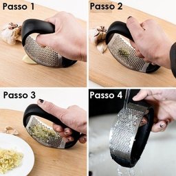 Amassador De Alho Espremedor Triturador Inox Manual Premium - 6
