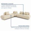 Ver imagem 6 de Sofá de Canto Modulado Orgânico com Almofadas e Base Madeira Maciça 280CMX340CM Madri