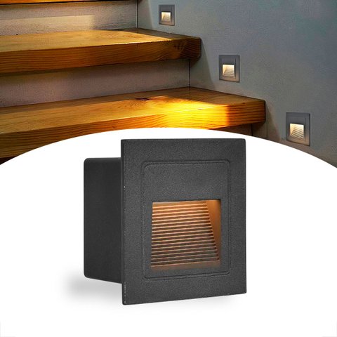 13 Balizador de Led para Jardim Embutido Preto Lup51