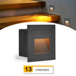 13 Balizador de Led para Jardim Embutido Preto Lup51 - 4