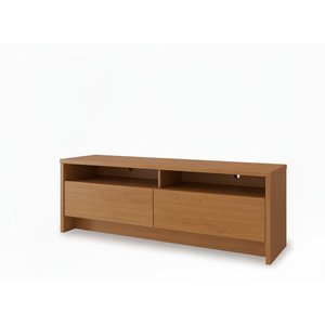 Rack Elos de Luxo para Sala Tv Diversas Polegadas Moderna Compacta 2 Gavetas 2 Nichos - Cedro