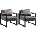 Ver imagem 4 de Kit 2 Poltronas Decorativa para Sala Recepção Estilo Industrial Ipanema