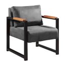 Ver imagem 2 de Kit 2 Poltronas Decorativa para Sala Recepção Estilo Industrial Ipanema
